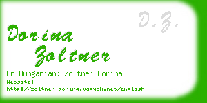dorina zoltner business card